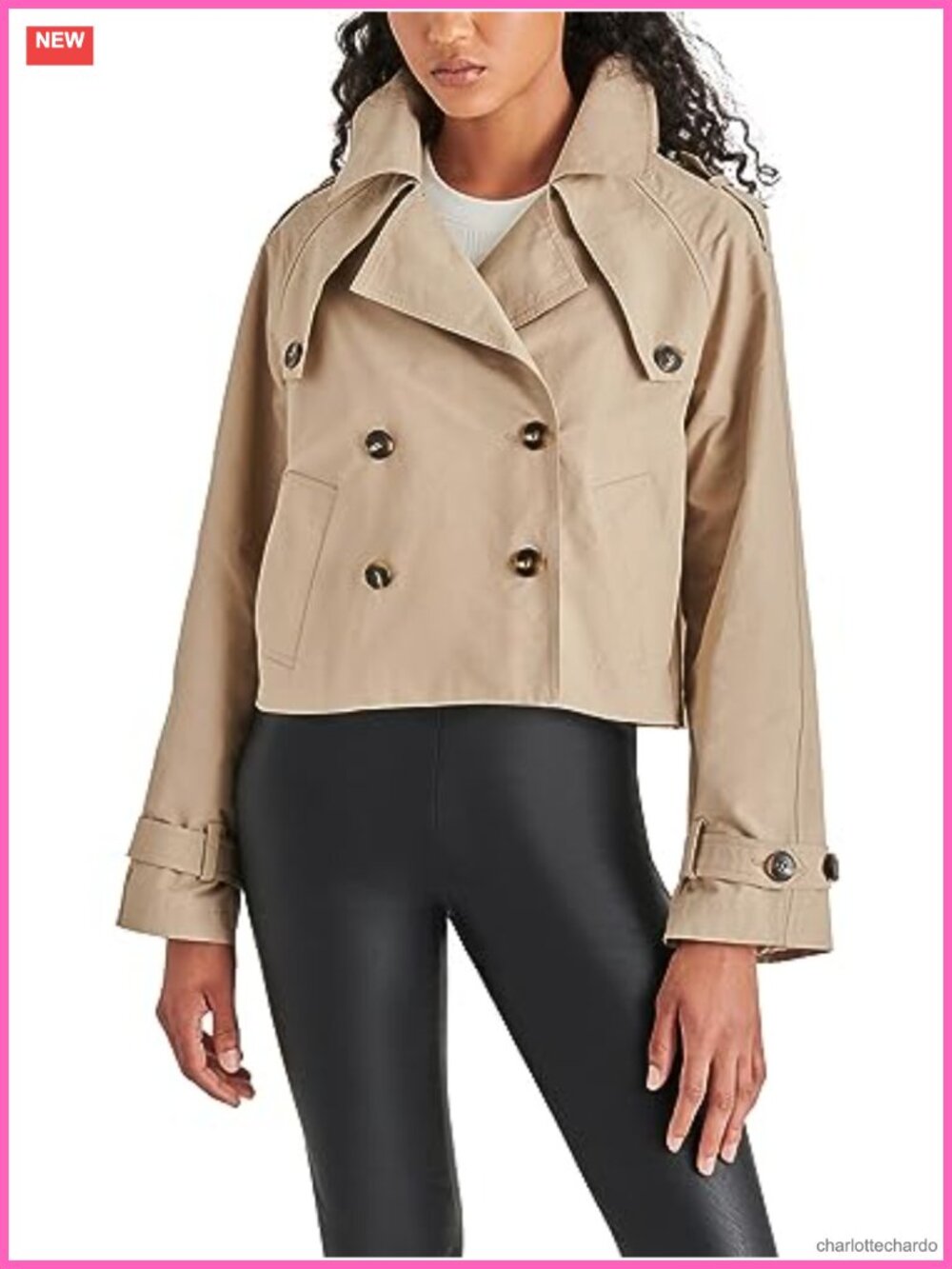 Steve Madden Sirus Jacket Khaki Women's Casual Trench Coat